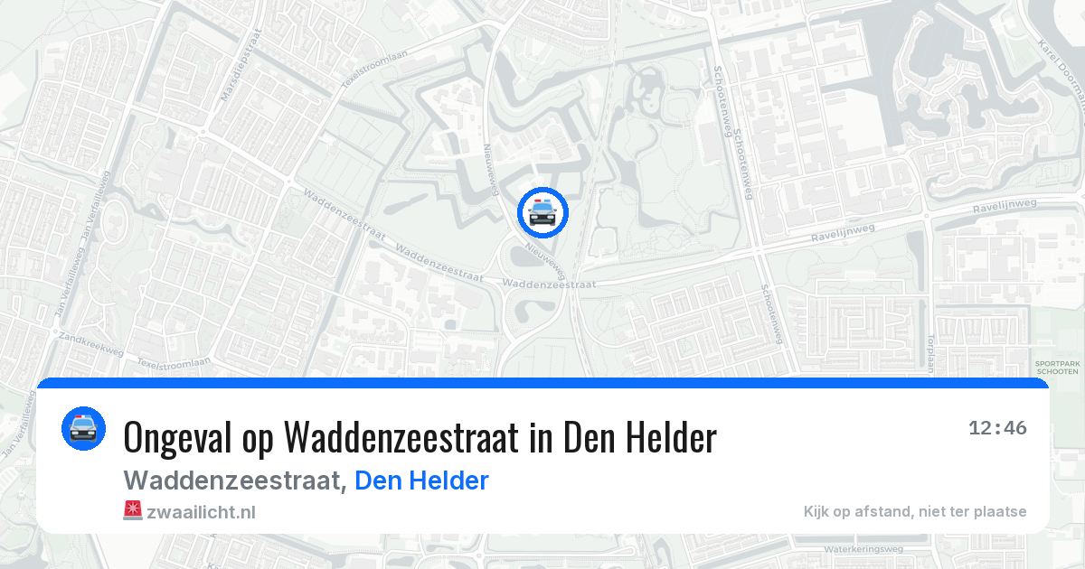 Ongeval op Waddenzeestraat in Den Helder — 6 jun 2026