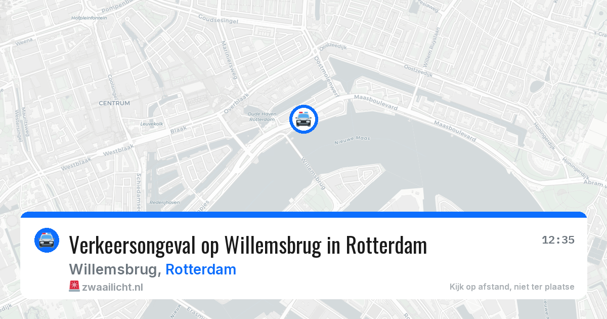 Verkeersongeval op Willemsbrug in Rotterdam — 11 aug 2026
