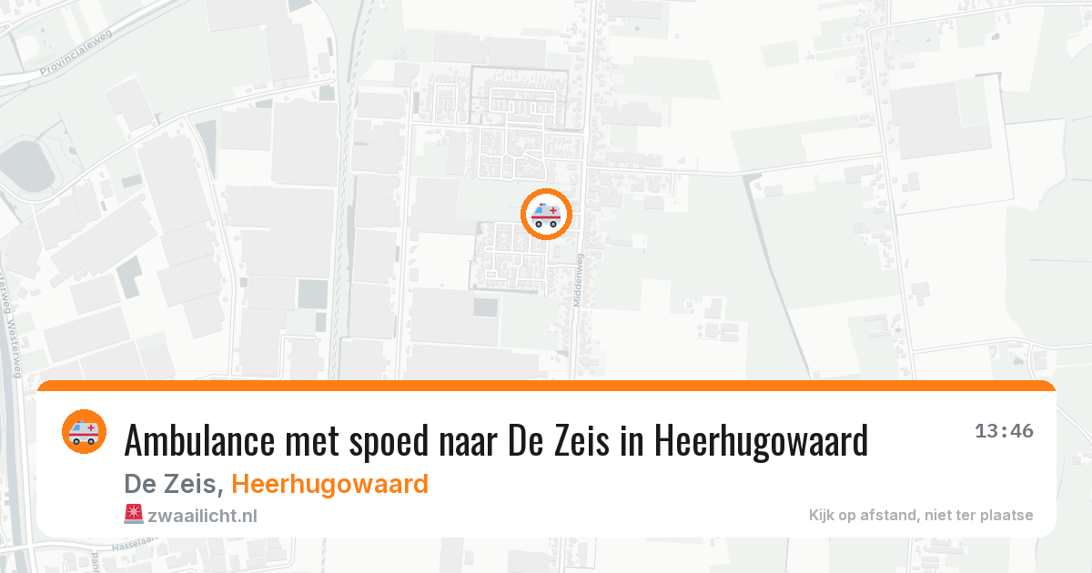 Ambulance met spoed naar De Zeis in Heerhugowaard — 1 mei 2026