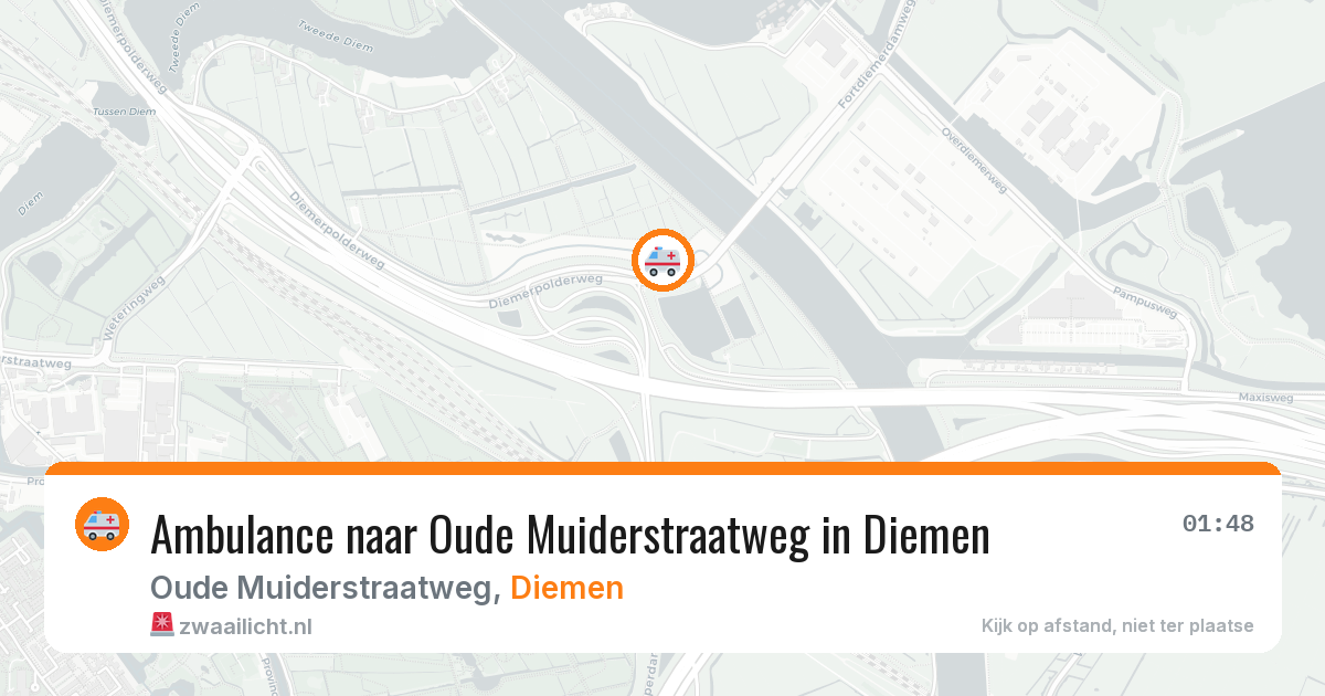 Ambulance naar Oude Muiderstraatweg in Diemen — 19 jun 2026