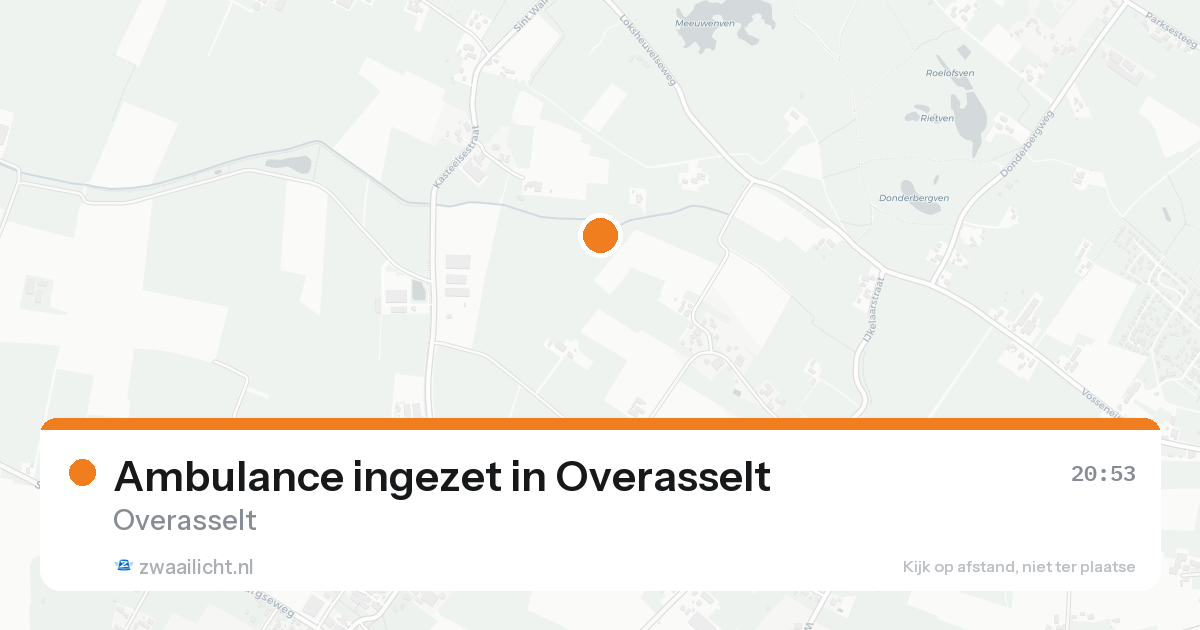 Ambulance ingezet in Overasselt — 20 aug 2026