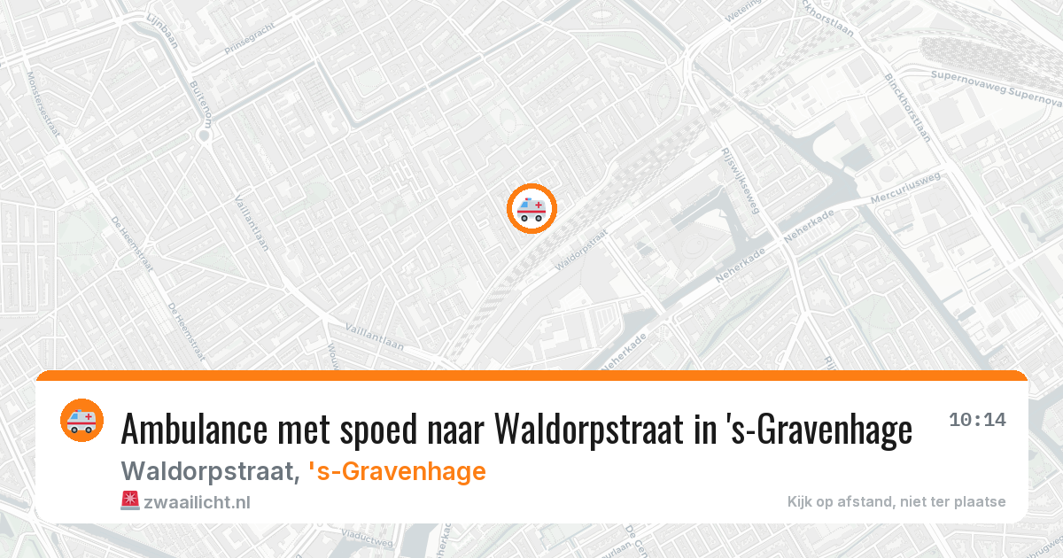 Ambulance met spoed naar Waldorpstraat in 's-Gravenhage — 19 mei 2026