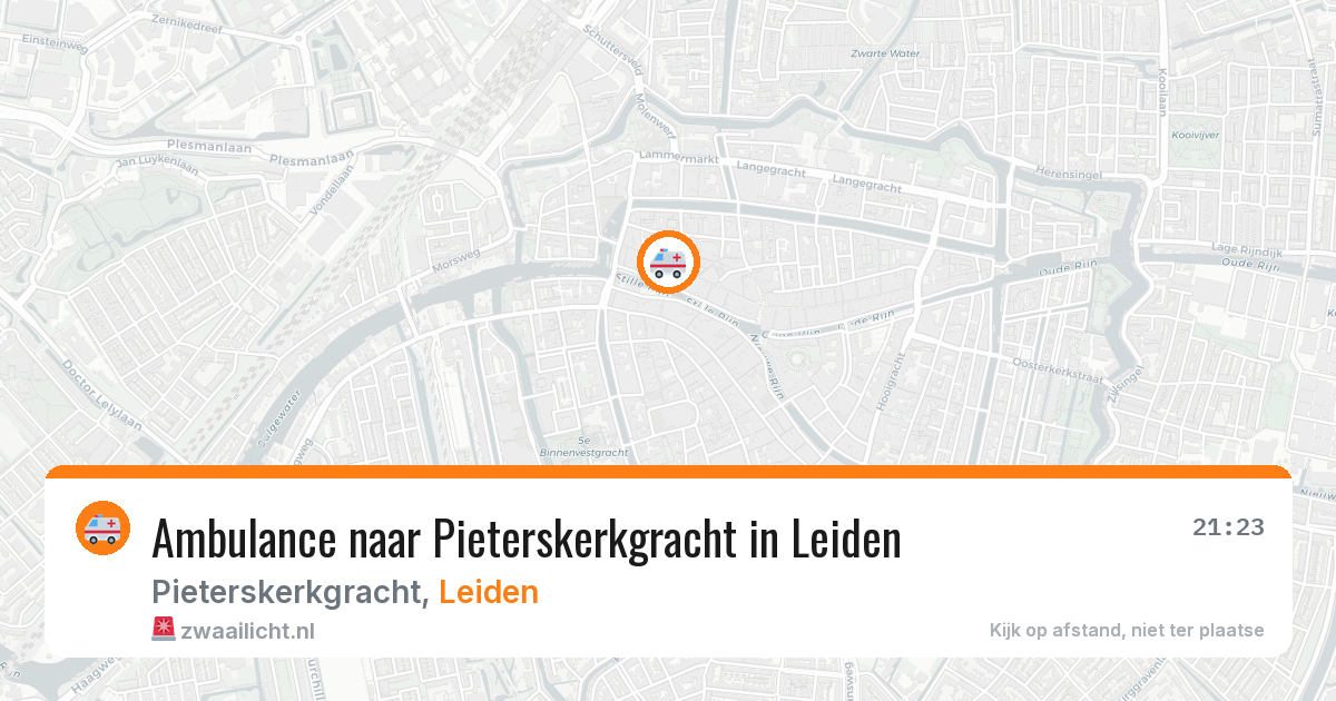 Ambulance naar Pieterskerkgracht in Leiden — 25 jun 2026