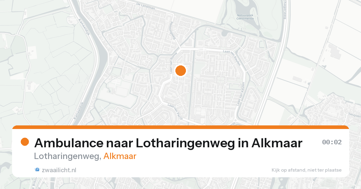 Ambulance naar Lotharingenweg in Alkmaar — 22 aug 2026
