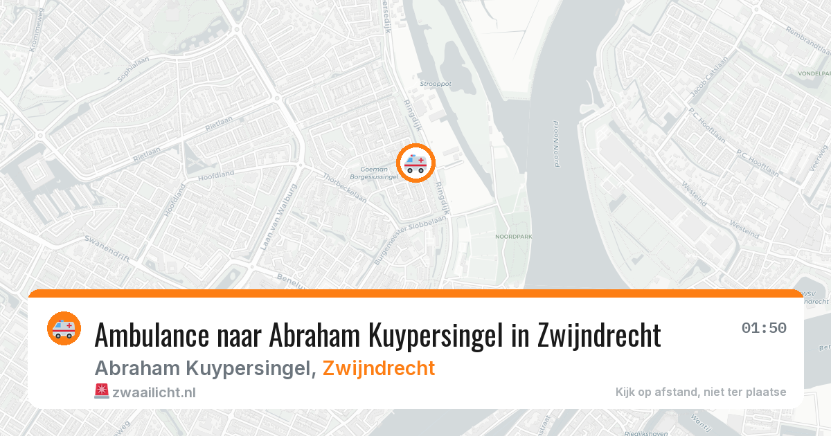 Ambulance naar Abraham Kuypersingel in Zwijndrecht — 1 jul 2026