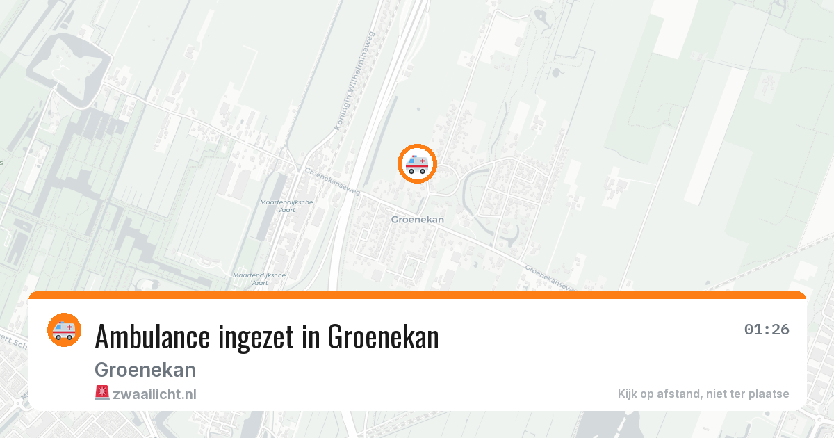Ambulance ingezet in Groenekan — 28 mrt 2026