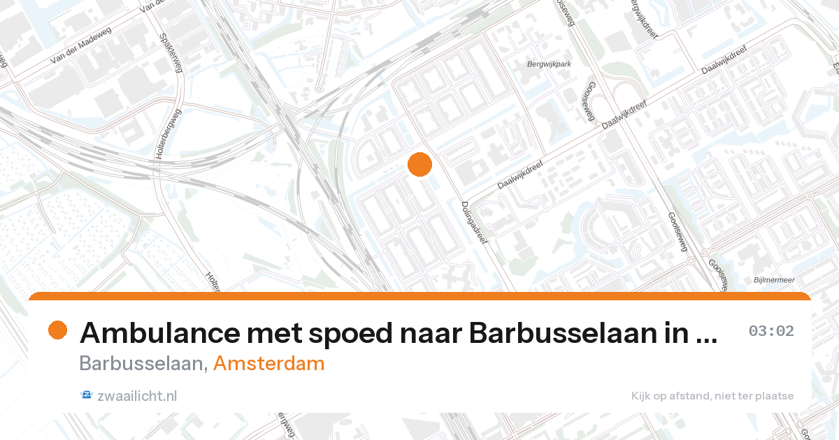 Ambulance met spoed naar Barbusselaan in Amsterdam — 27 aug 2026
