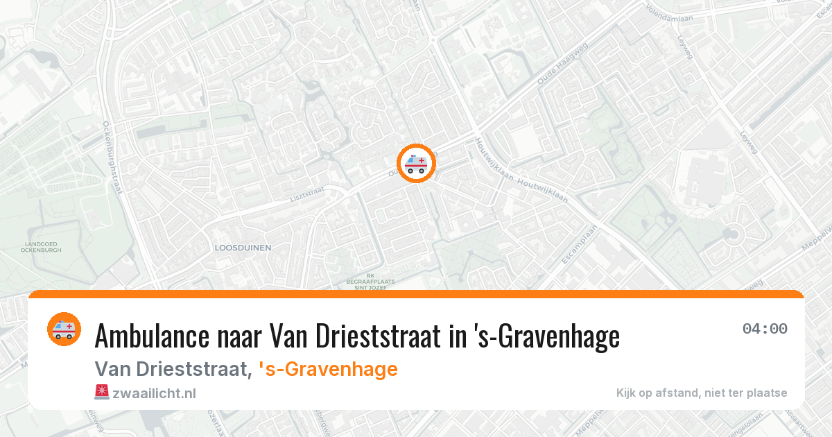 Ambulance naar Van Drieststraat in 's-Gravenhage — 19 mei 2026