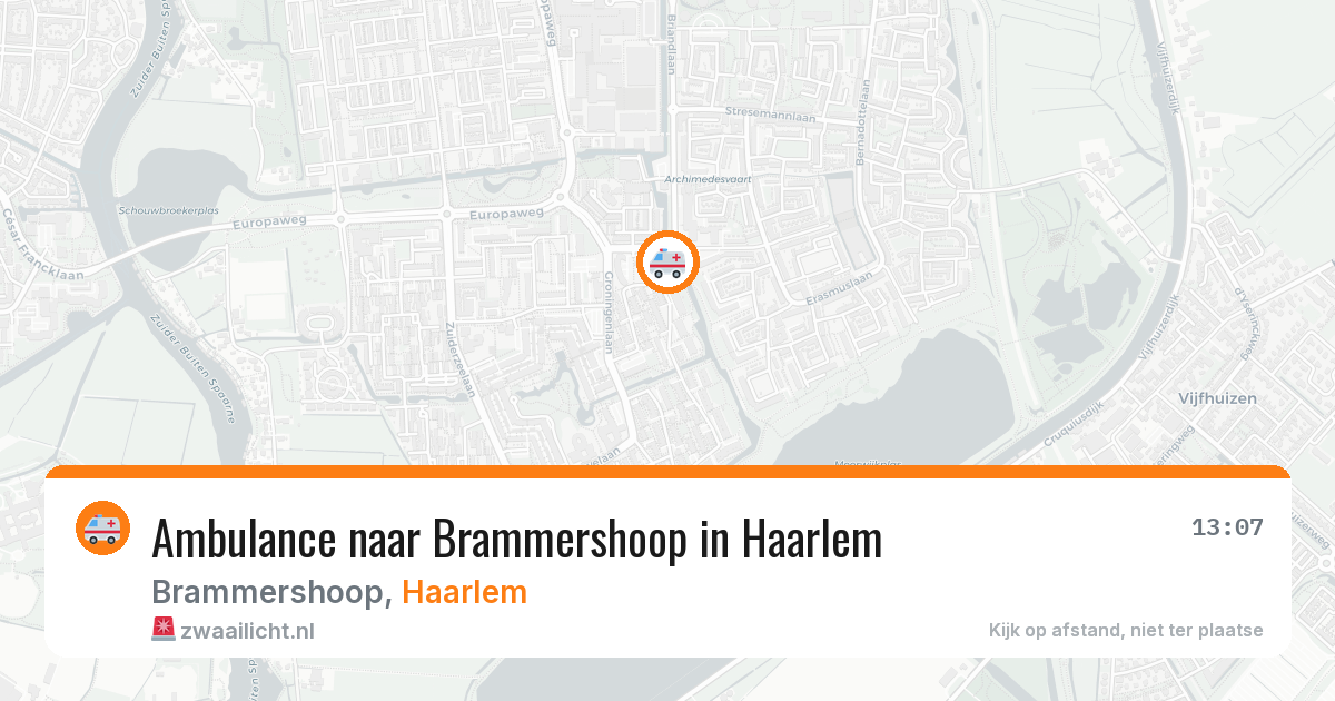 Ambulance naar Brammershoop in Haarlem — 24 mrt 2026