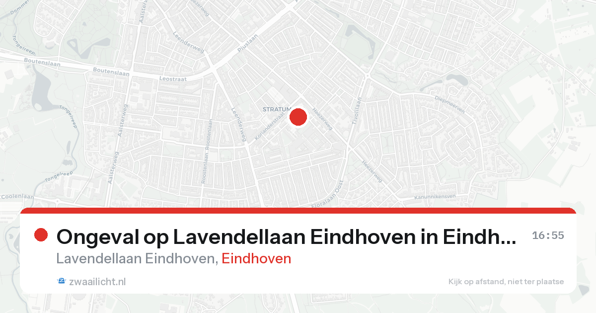 Ongeval op Lavendellaan Eindhoven in Eindhoven — 20 aug 2026