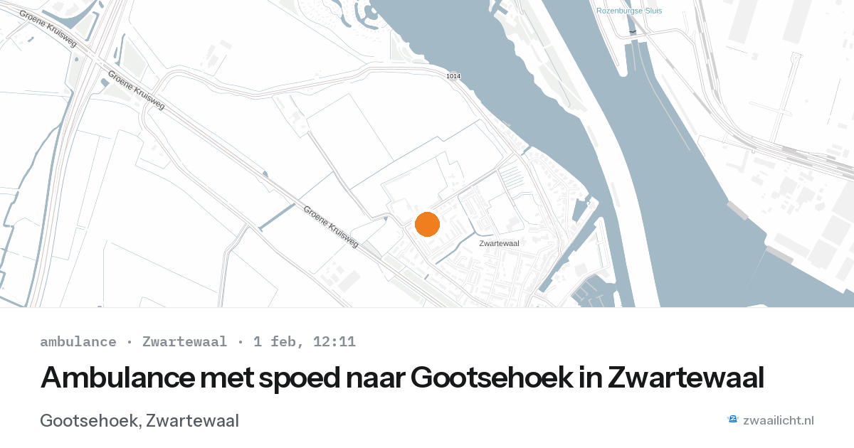 Ambulance met spoed naar Gootsehoek in Zwartewaal — 1 feb 2026