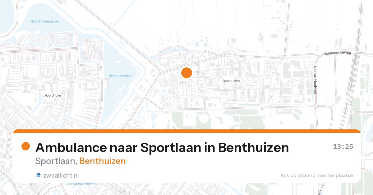 Ambulance naar Sportlaan in Benthuizen — 26 aug 2026