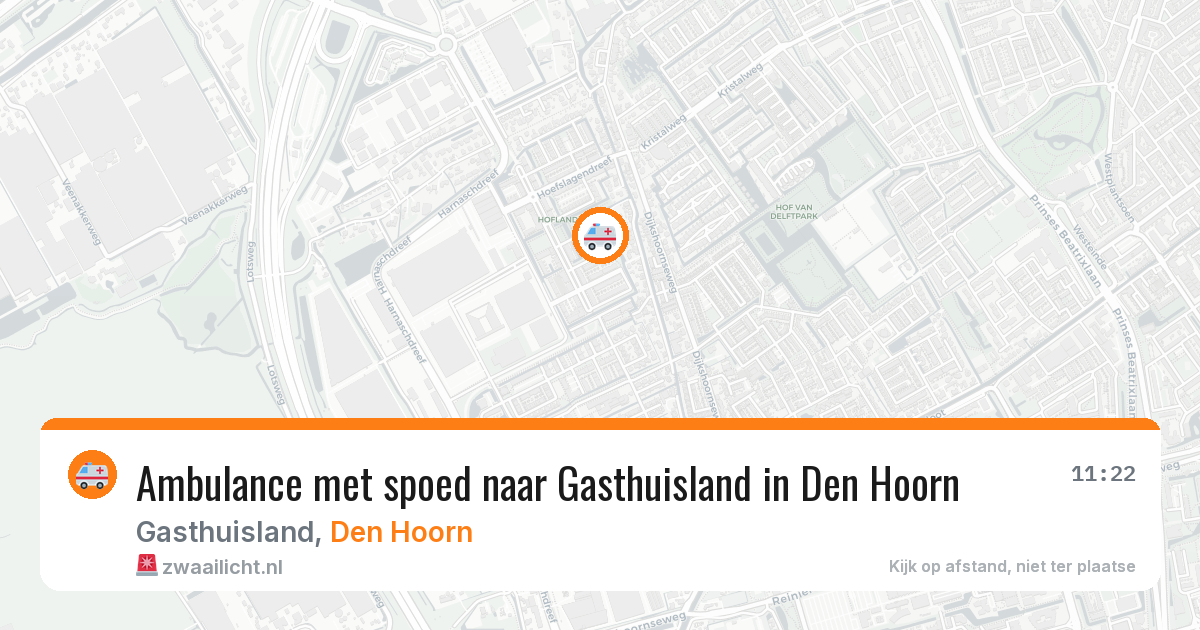 Ambulance met spoed naar Gasthuisland in Den Hoorn — 15 jun 2026