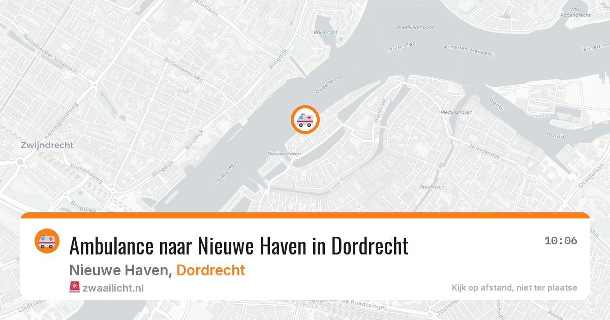 Ambulance naar Nieuwe Haven in Dordrecht — 23 mei 2026