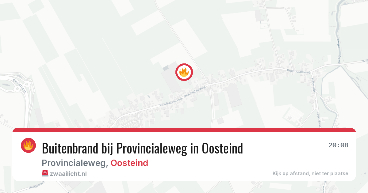 Buitenbrand bij Provincialeweg in Oosteind — 14 aug 2026
