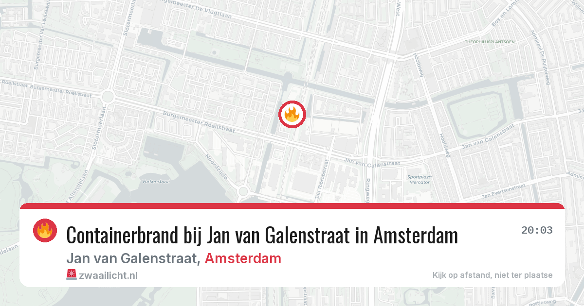 Containerbrand bij Jan van Galenstraat in Amsterdam — 4 mei 2026