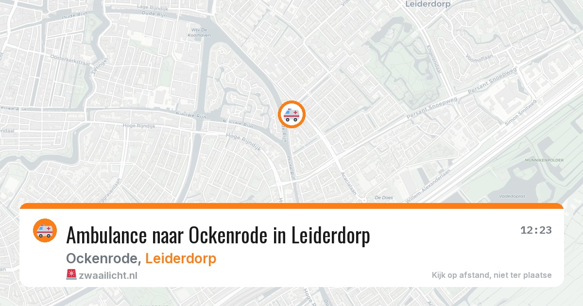 Ambulance naar Ockenrode in Leiderdorp — 4 aug 2026