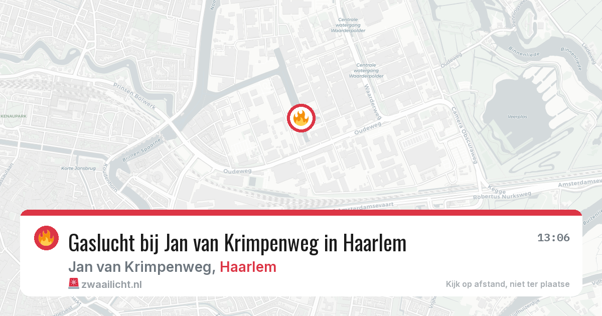 Gaslucht bij Jan van Krimpenweg in Haarlem — 11 apr 2026