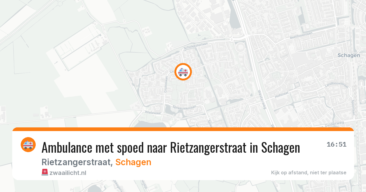 Ambulance met spoed naar Rietzangerstraat in Schagen — 9 apr 2026