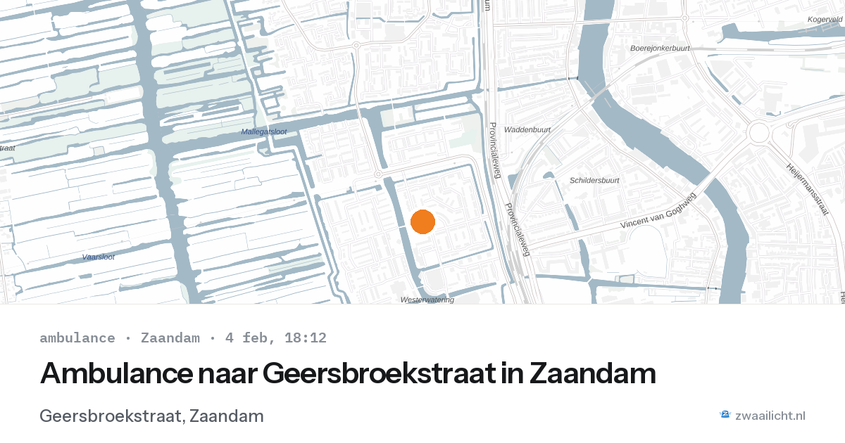 Ambulance naar Geersbroekstraat in Zaandam — 4 feb 2026