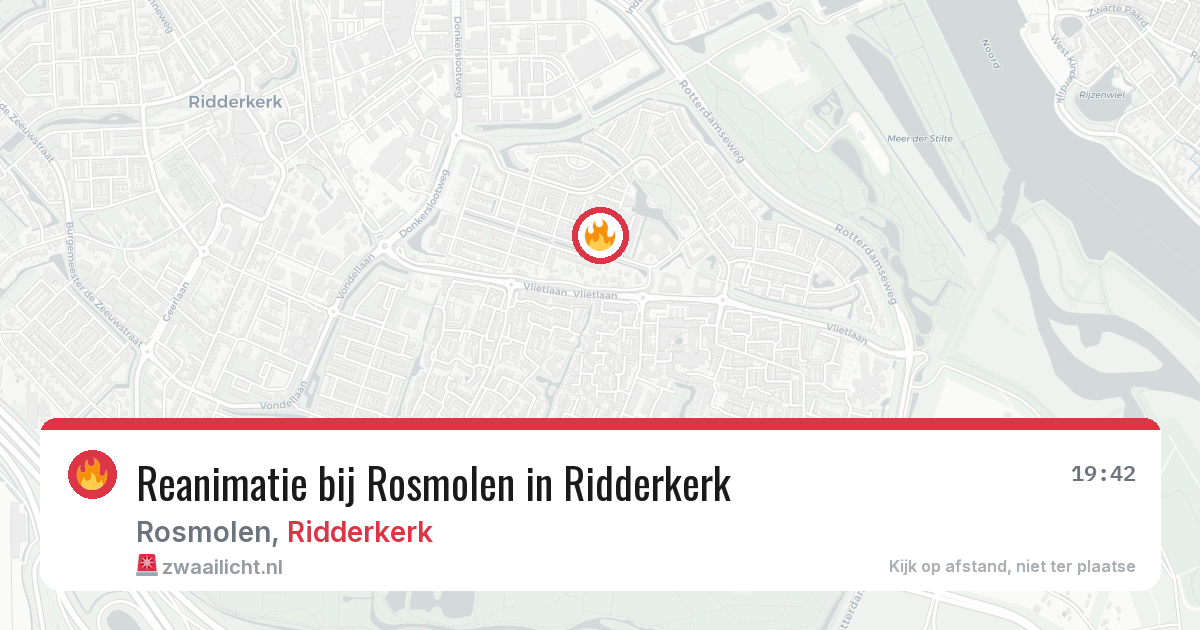 Reanimatie bij Rosmolen in Ridderkerk — 28 jun 2026