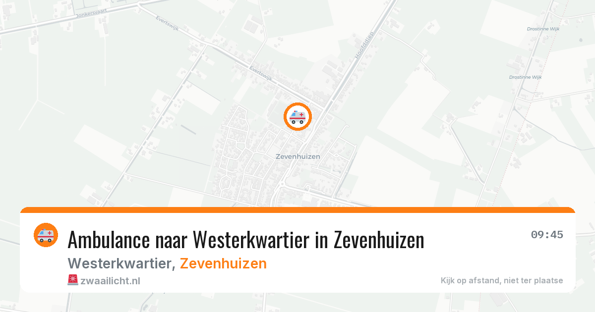 Ambulance naar Westerkwartier in Zevenhuizen — 2 jul 2026