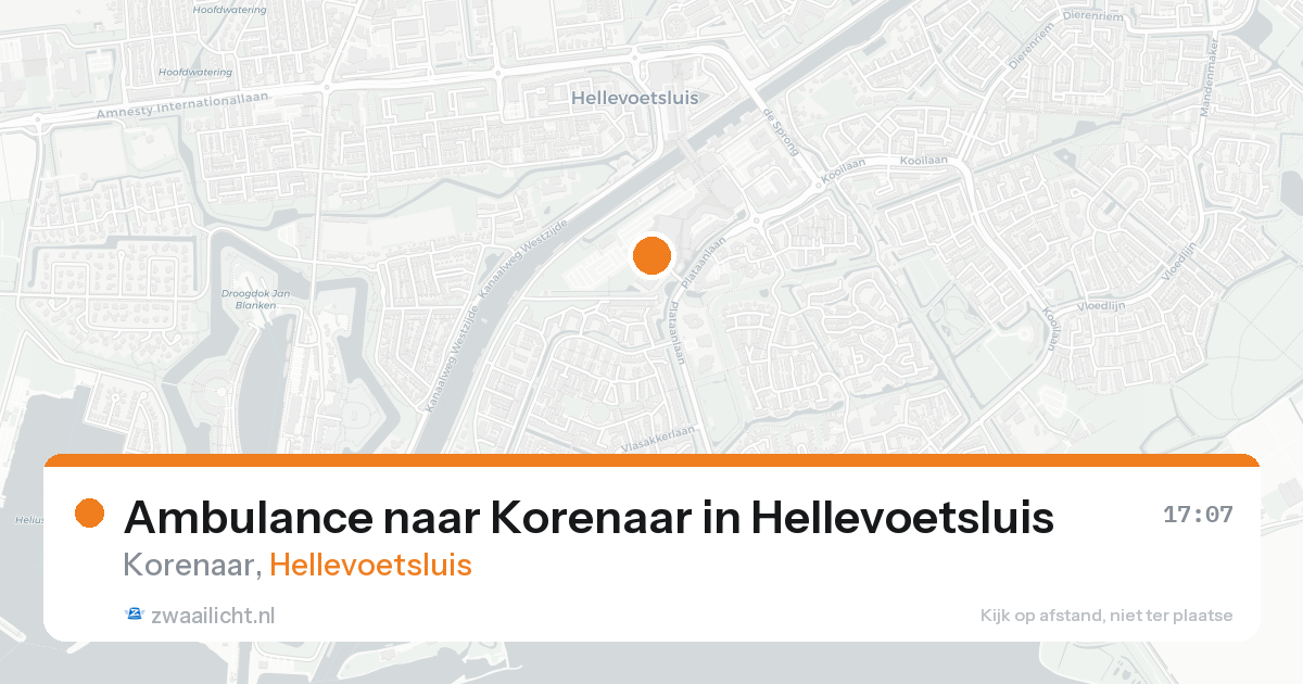 Ambulance naar Korenaar in Hellevoetsluis — 13 jul 2026
