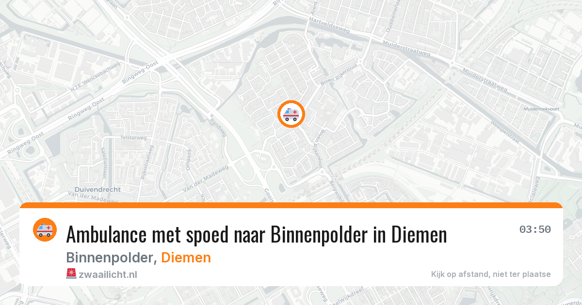 Ambulance met spoed naar Binnenpolder in Diemen — 29 jan 2026