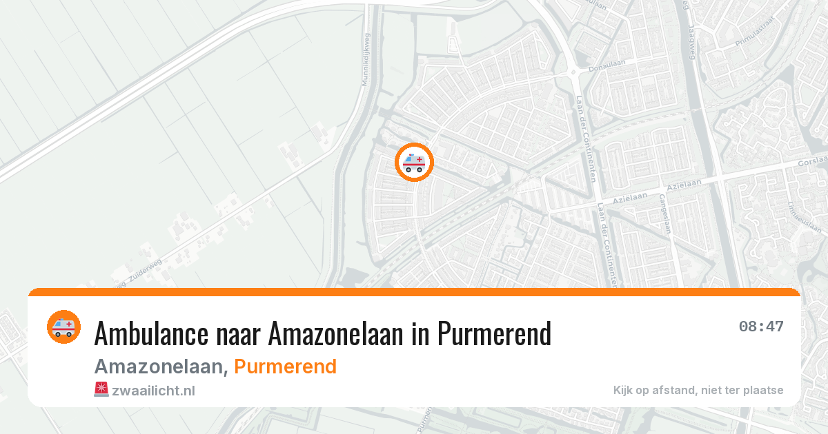 Ambulance naar Amazonelaan in Purmerend — 1 apr 2026