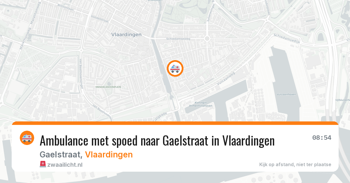 Ambulance met spoed naar Gaelstraat in Vlaardingen — 2 jun 2026