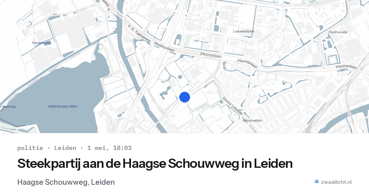 Steekpartij aan de Haagse Schouwweg in Leiden — 1 mei 2026
