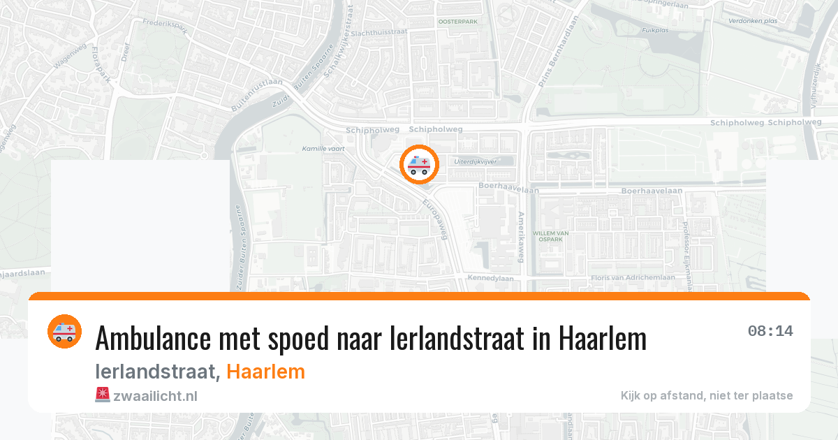 Ambulance met spoed naar Ierlandstraat in Haarlem — 7 aug 2026