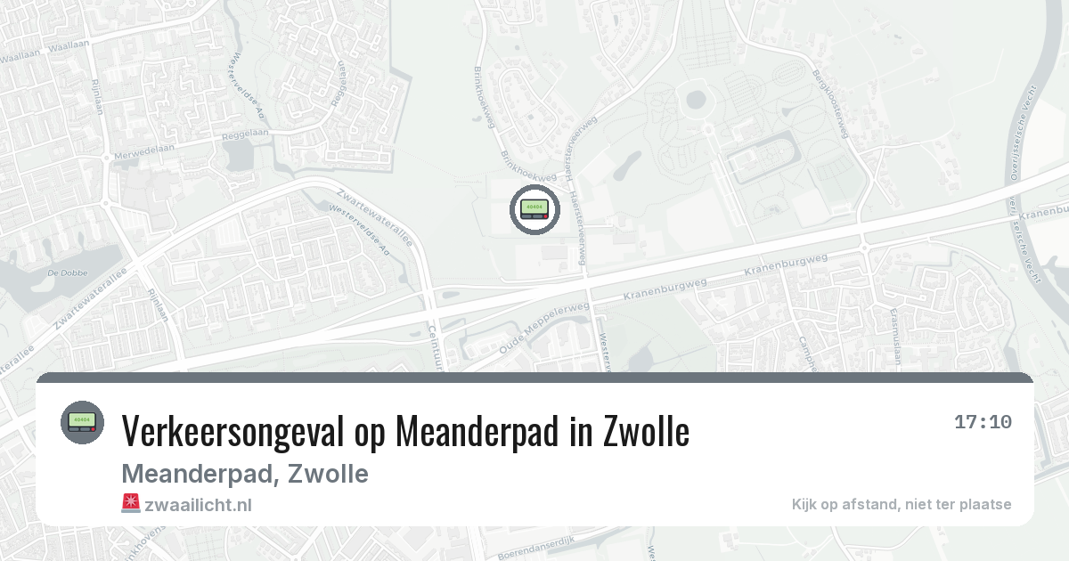 Verkeersongeval op Meanderpad in Zwolle — 10 apr 2026