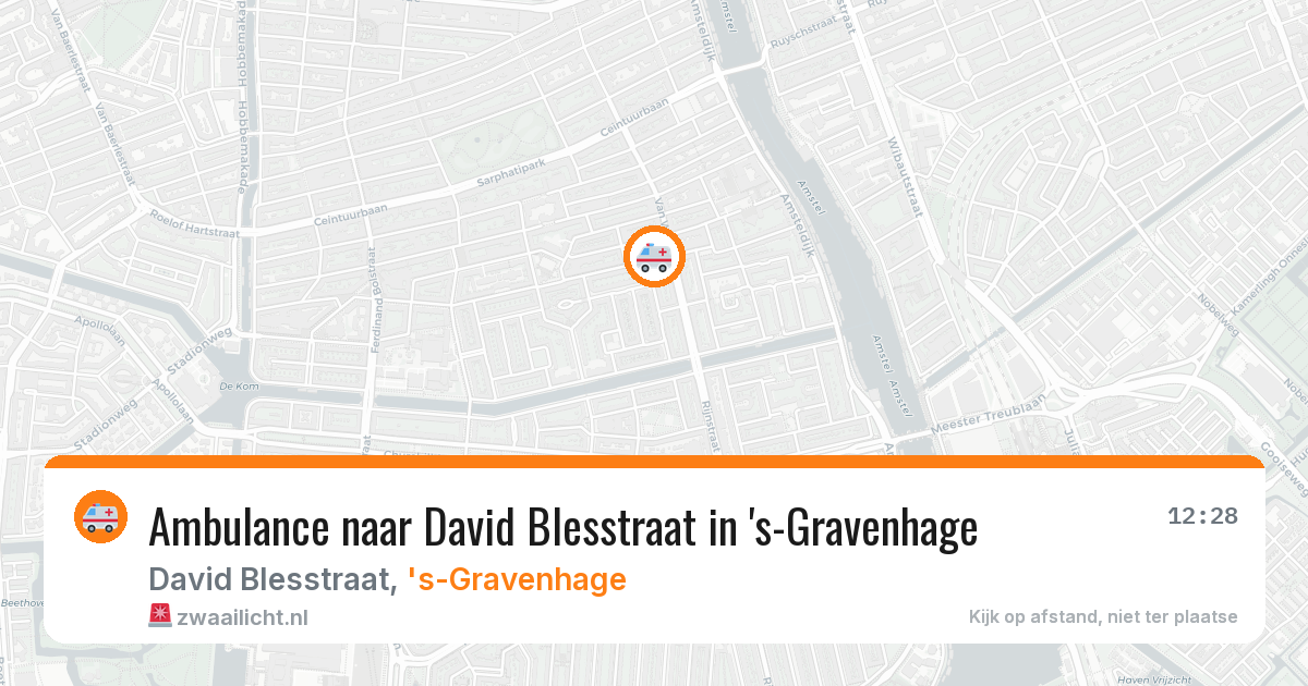 Ambulance naar David Blesstraat in 's-Gravenhage — 20 mrt 2026