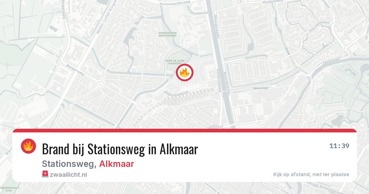Brand bij Stationsweg in Alkmaar — 28 jul 2026