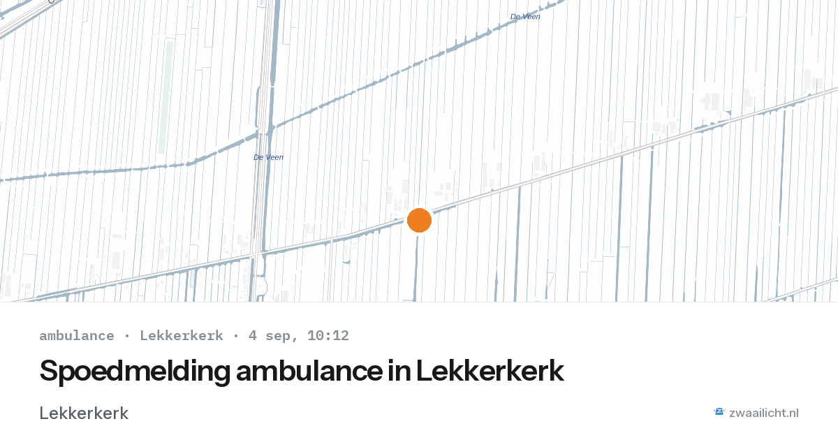 Spoedmelding ambulance in Lekkerkerk — 4 sep 2026