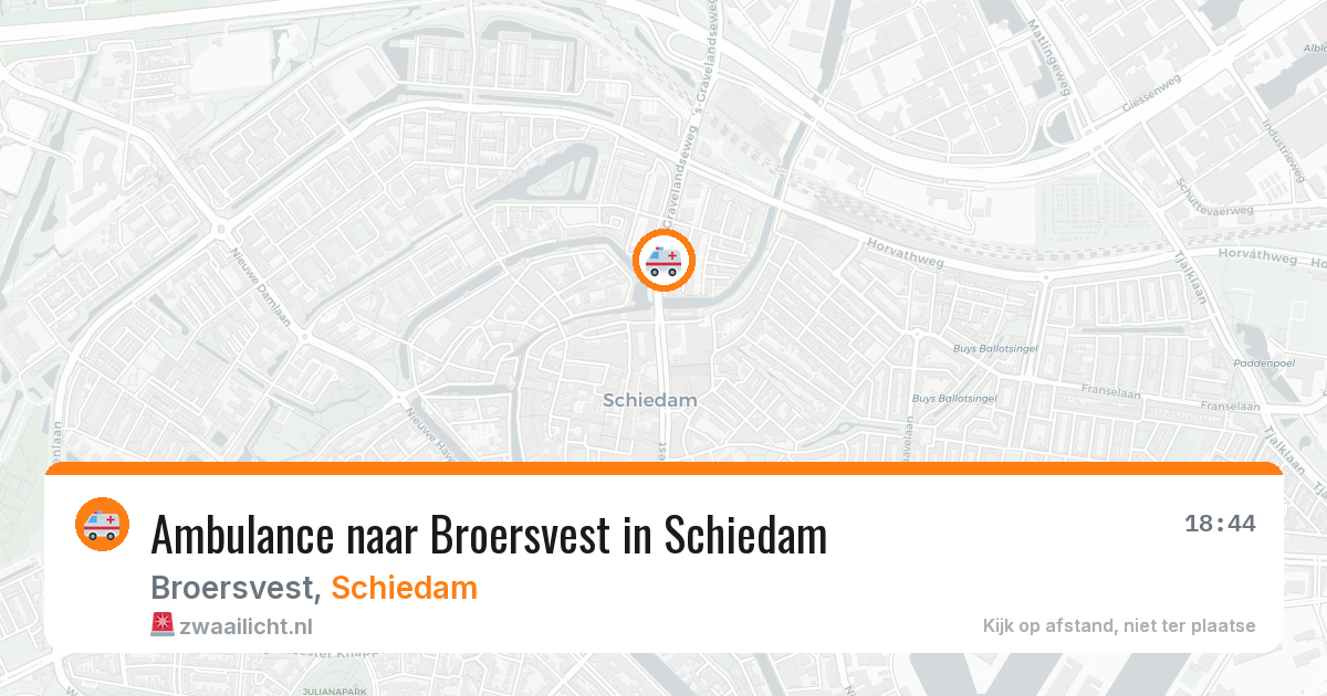 Ambulance naar Broersvest in Schiedam — 18 jun 2026
