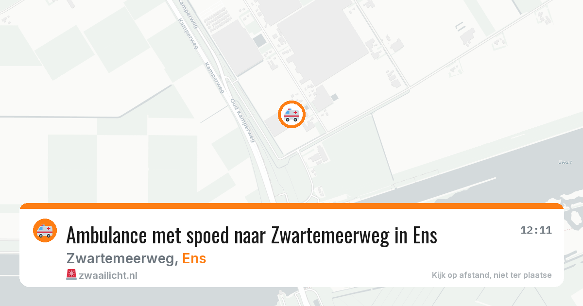 Ambulance met spoed naar Zwartemeerweg in Ens — 4 apr 2026