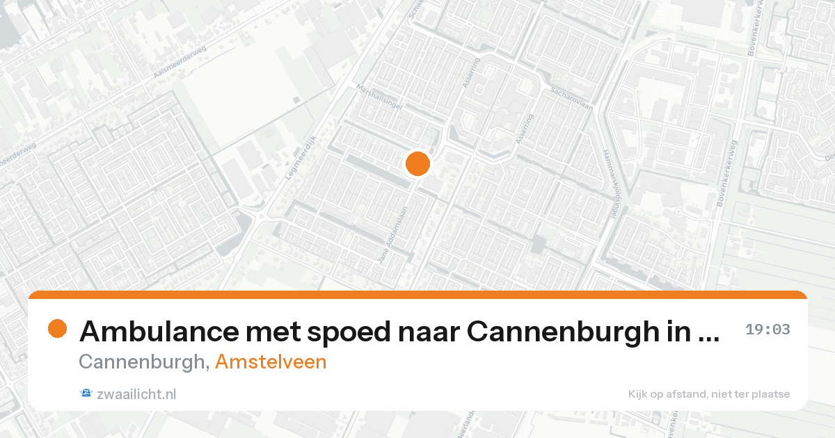 Ambulance met spoed naar Cannenburgh in Amstelveen — 30 mei 2026