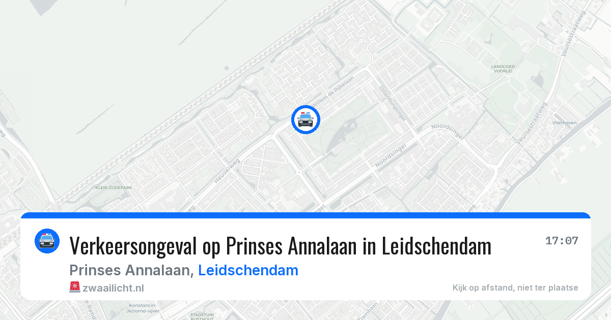 Verkeersongeval op Prinses Annalaan in Leidschendam — 20 mrt 2026