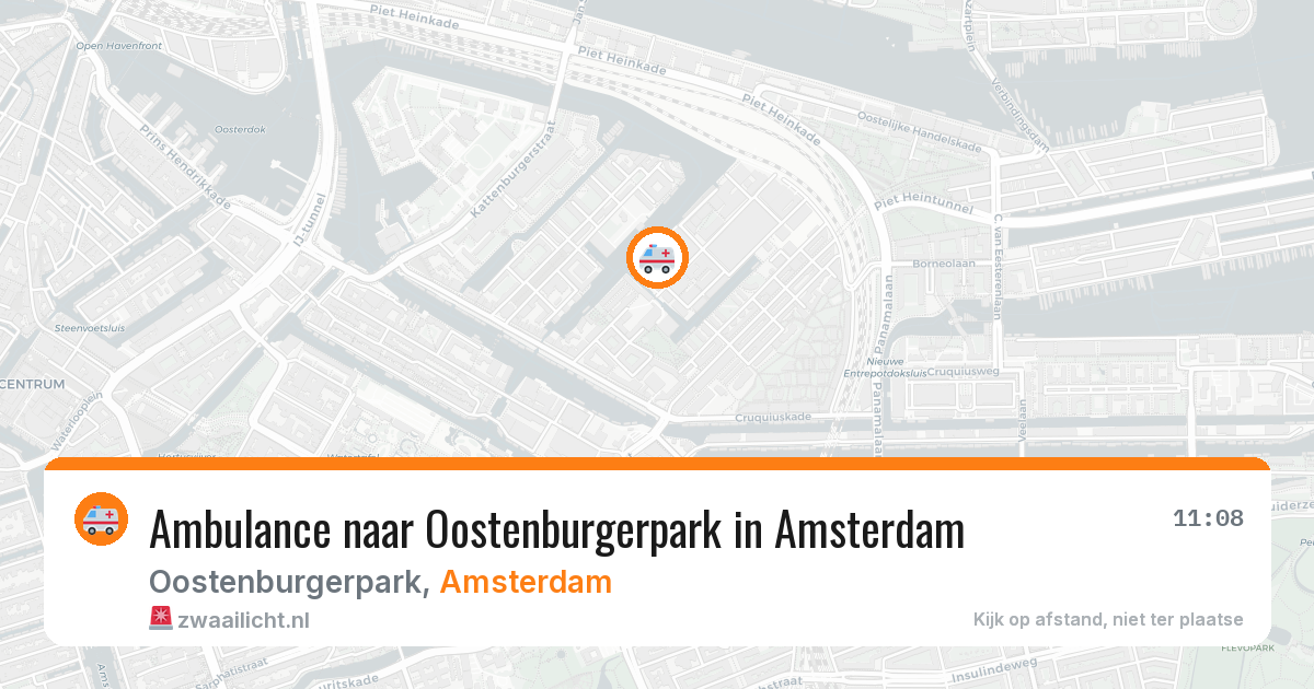 Ambulance naar Oostenburgerpark in Amsterdam — 30 mrt 2026