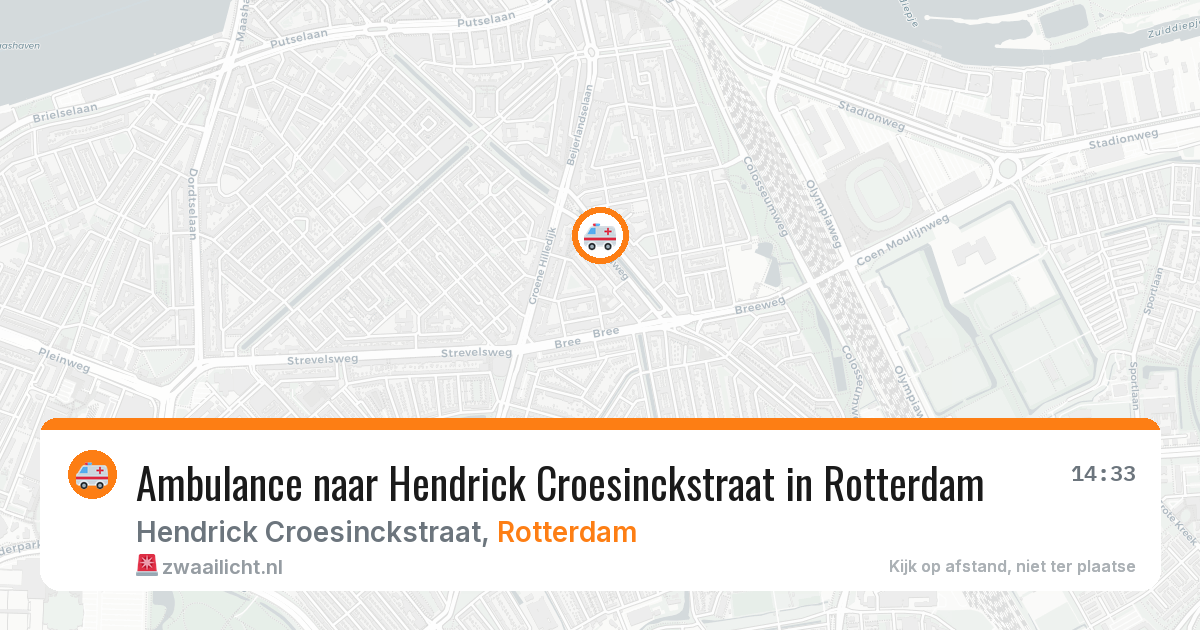 Ambulance naar Hendrick Croesinckstraat in Rotterdam — 5 mrt 2026