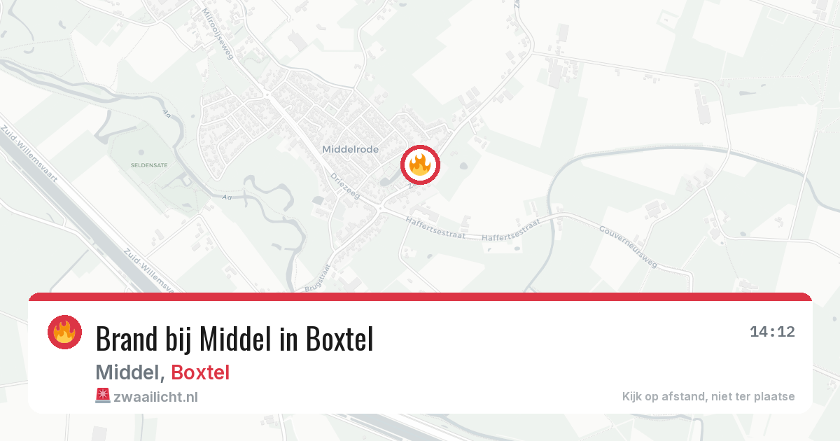 Brand bij Middel in Boxtel — 13 jul 2026