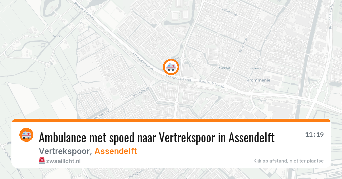 Ambulance met spoed naar Vertrekspoor in Assendelft — 2 feb 2026