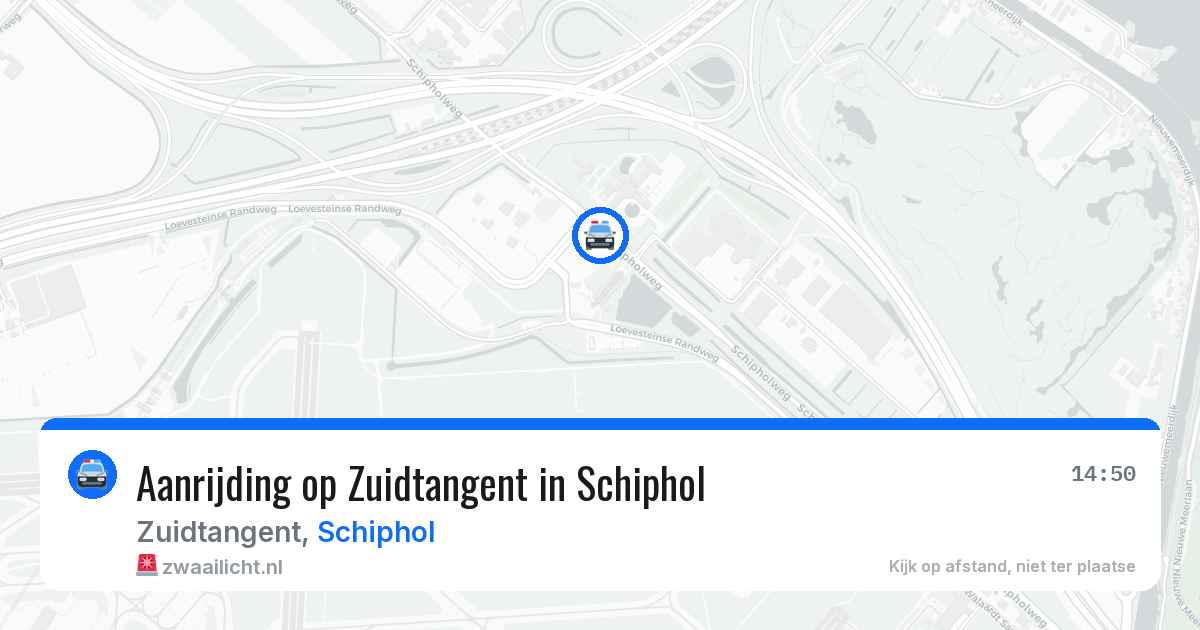 Aanrijding op Zuidtangent in Schiphol — 26 apr 2026