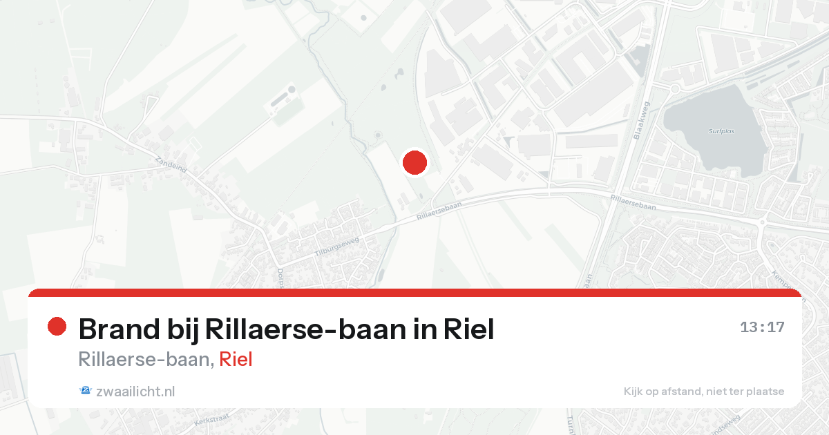 Brand bij Rillaerse-baan in Riel — 23 aug 2026