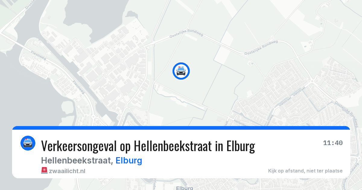 Verkeersongeval op Hellenbeekstraat in Elburg — 9 aug 2026