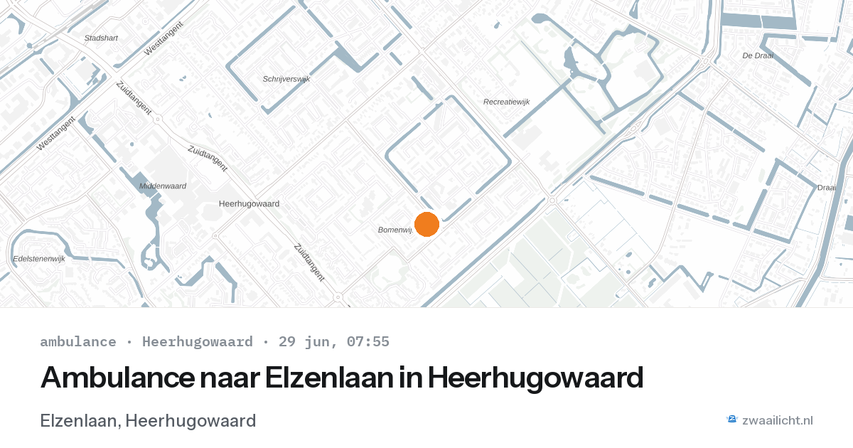 Ambulance naar Elzenlaan in Heerhugowaard — 29 jun 2026