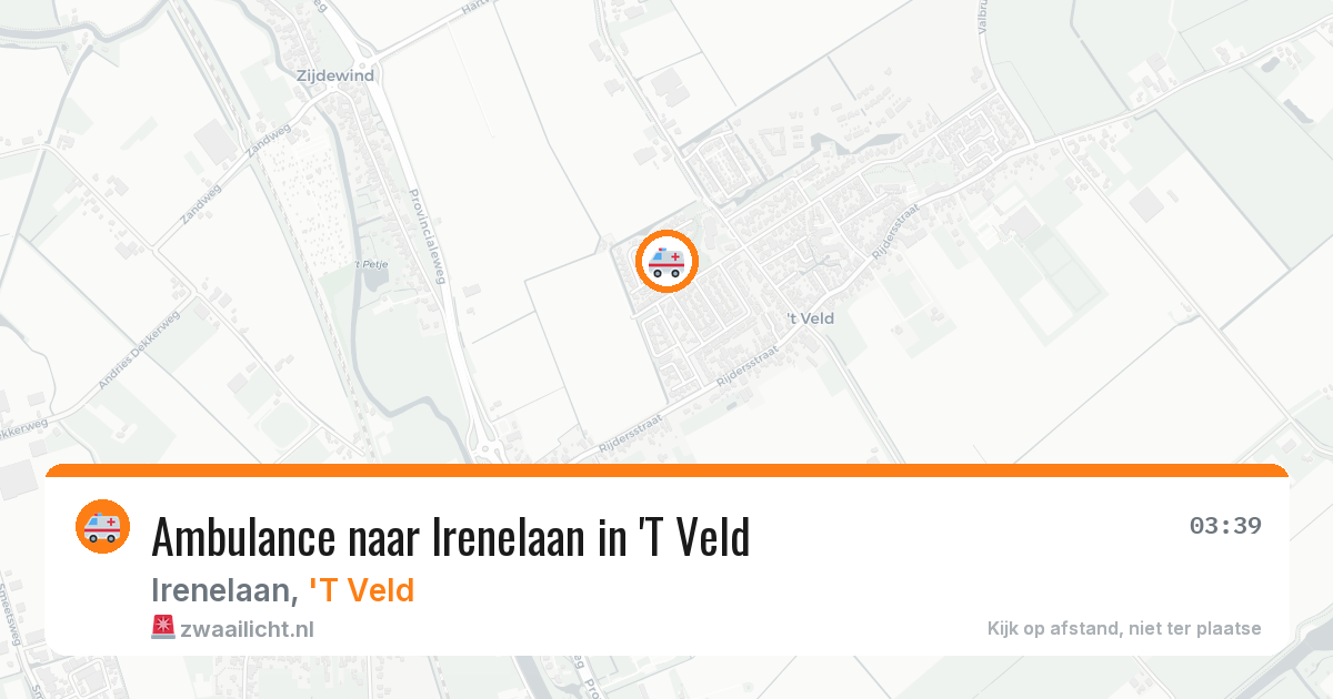 Ambulance naar Irenelaan in 'T Veld — 25 jun 2026