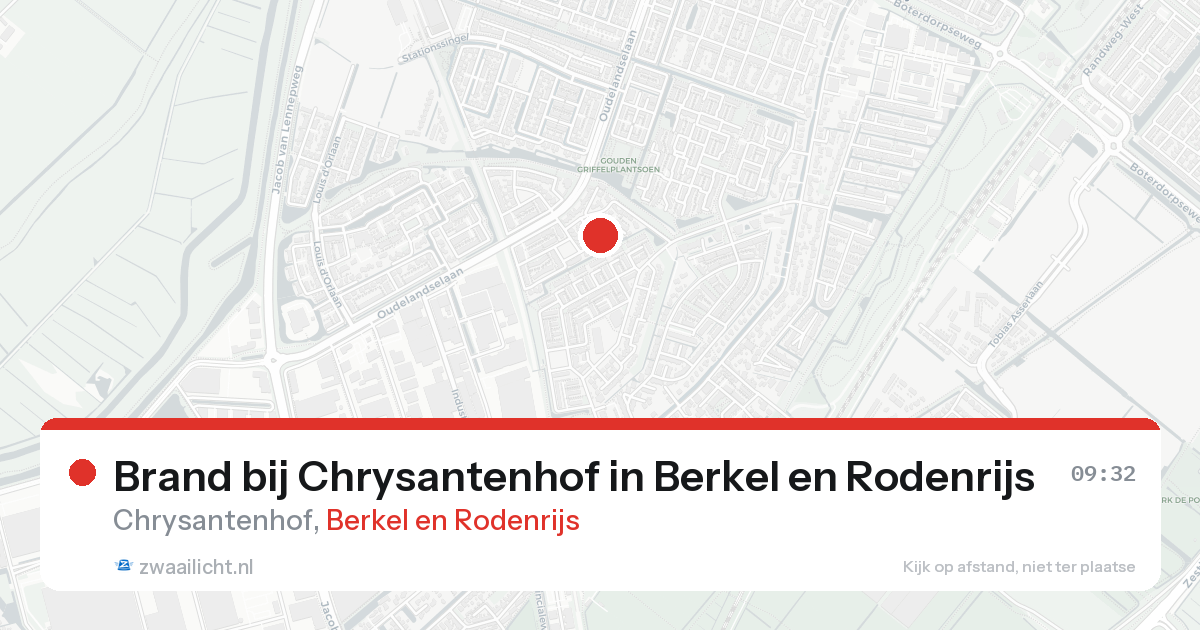 Brand bij Chrysantenhof in Berkel en Rodenrijs — 23 aug 2026